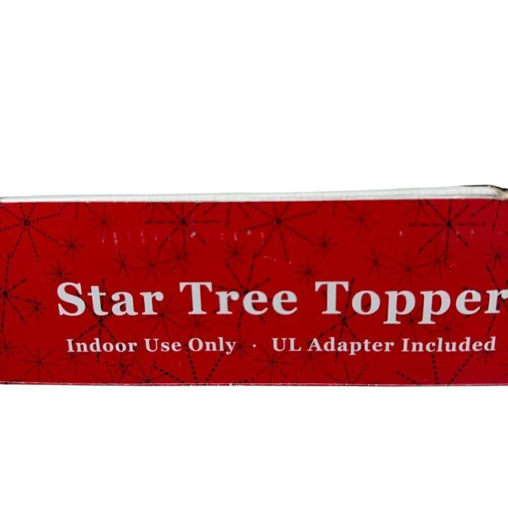KURT ADLER Star Tree Topper Light Up Christmas Decor 8